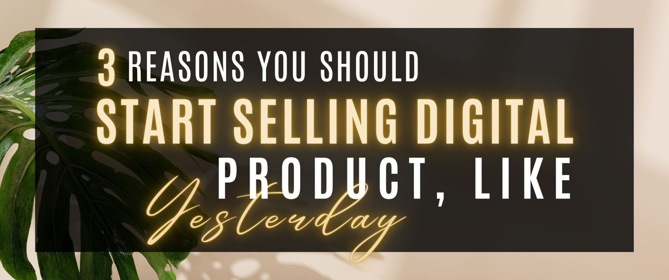 3 Reasons You Should Start Selling Digital Products