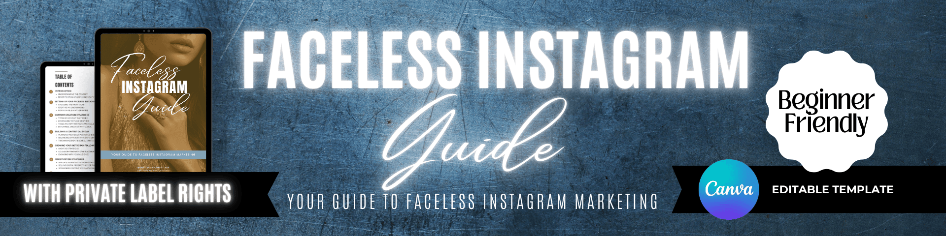PLR Digital Products to Rebrand and Sell - Faceless Digital Marketing Faceless Reels Guide Faceless Marketing for Beginners Beginner Friendly Faceless Digital Marketing Strategies for Instagram 